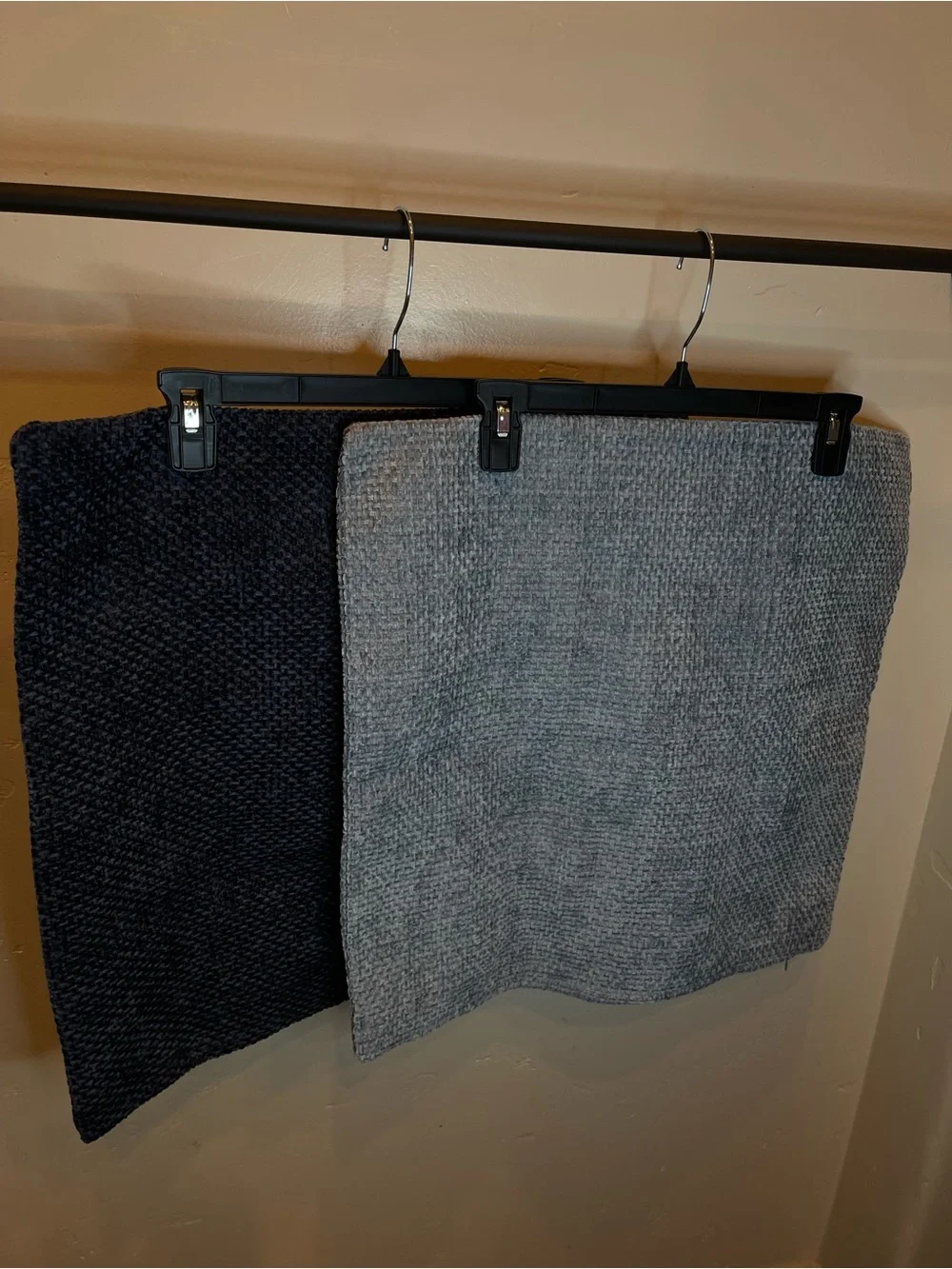 New set of 2 - 20 x 20 pillow covers. 1 light blue + 1 dark blue. Soft corduroy